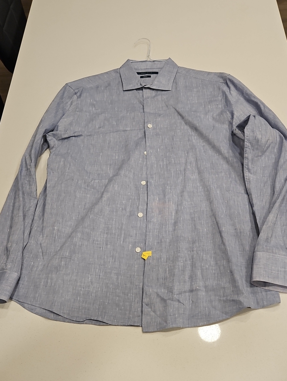 Perry Ellis Light Blue Textured Dress Shirt